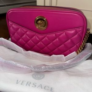 NWT Pink Versace Medusa Camera Bag